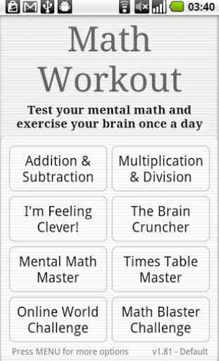 Brain Training - Math Workout 4