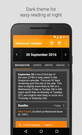 Historical Calendar (Android) image 2