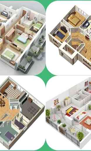 3D Simple House Plan 1
