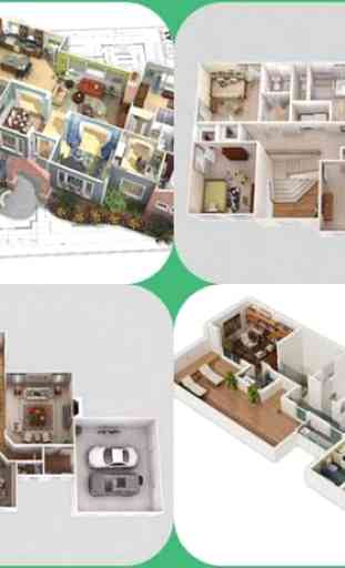 3D Simple House Plan 4
