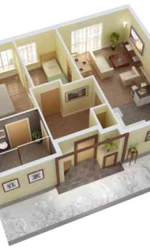 3D Small House Design 4