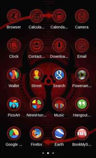 Abstract Red Black Cool Theme 4