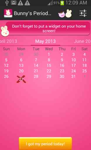 Bunnys Period Calendar/Tracker 1