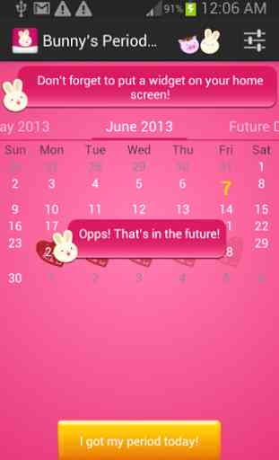 Bunnys Period Calendar/Tracker 3
