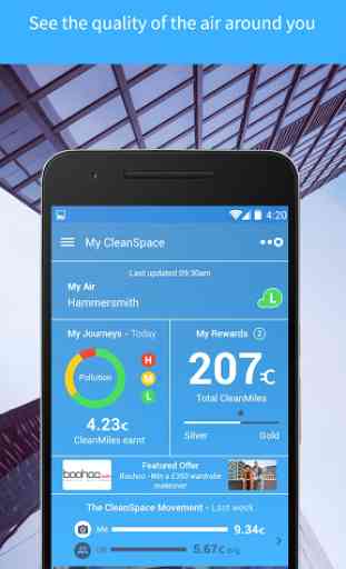 CleanSpace – Air Pollution App 1