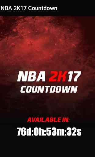 Countdown for NBA 2K17 1