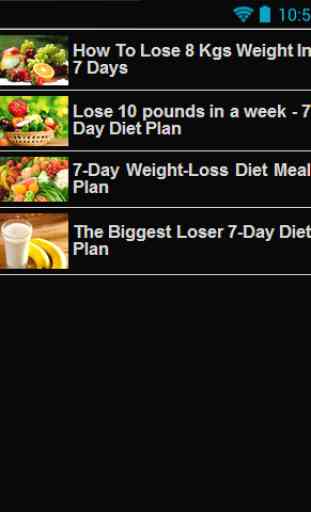 Diet Plan - Weight Loss 7 Days 1