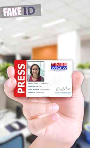 Fake ID for Press Reporter 2