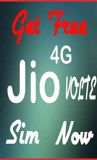 Get Jio 4G VoLTE Sim 2