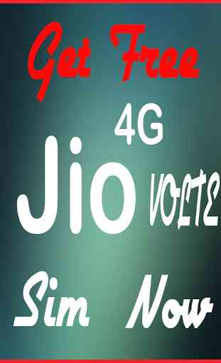 Get Jio 4G VoLTE Sim 3