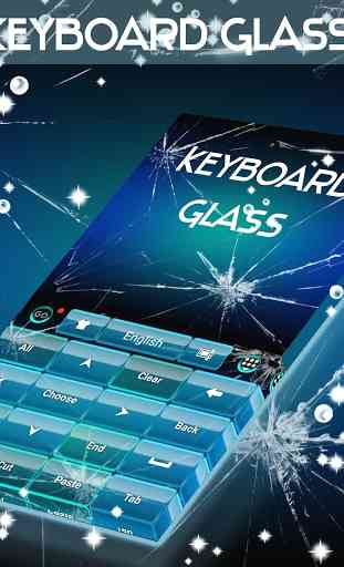 Glass GO Keyboard Theme 3