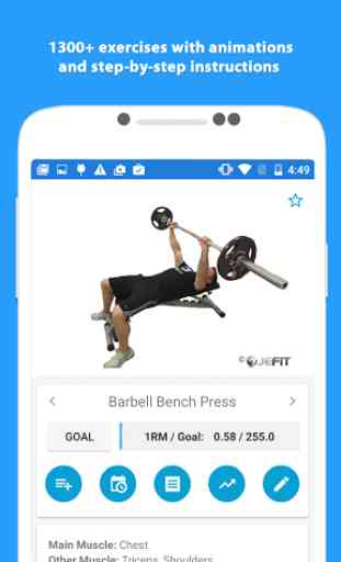 JEFIT Workout Tracker Gym Log 3