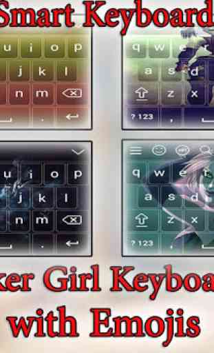 Joker Girl Keyboard Theme HD 2