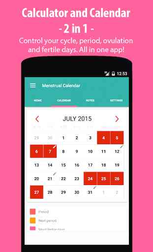 Menstrual & Ovulation Calendar 2