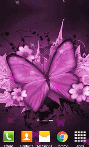Pink Butterfly Live Wallapper 1