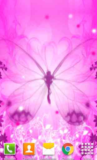 Pink Butterfly Live Wallapper 2