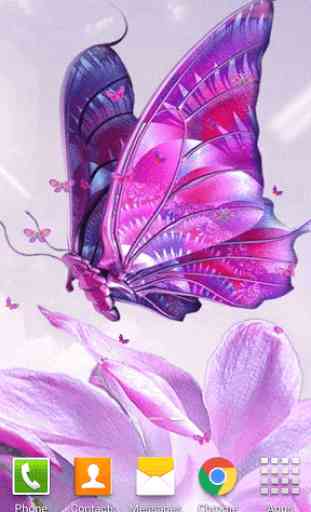Pink Butterfly Live Wallapper 3
