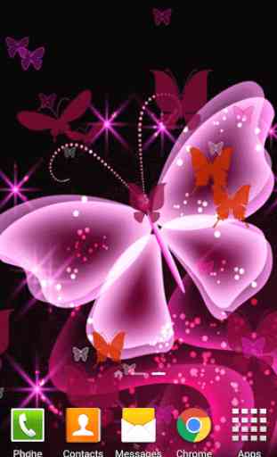 Pink Butterfly Live Wallapper 4