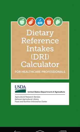 USDA DRI Calculator 1