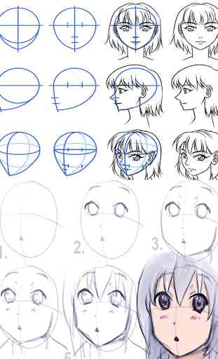 anime characters draw tutorial 1