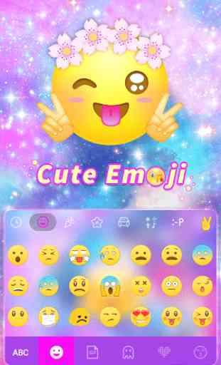 Cute Emoji Kika Keyboard Theme 2