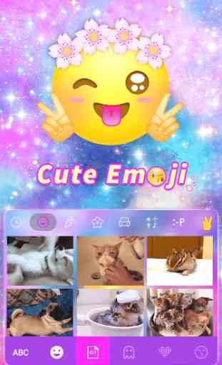 Cute Emoji Kika Keyboard Theme 3