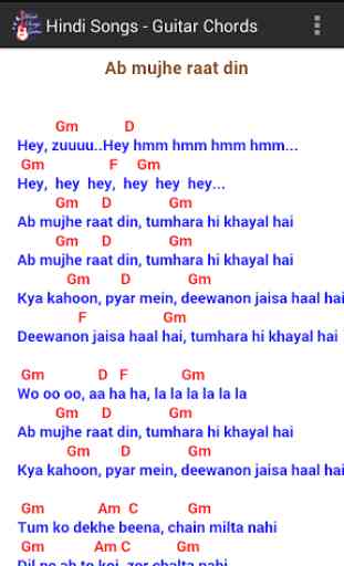 Hindi Songs Guitar Chords PRO 4