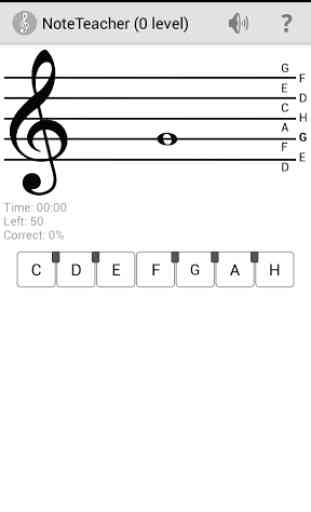NoteTeacher - read sheet music 1