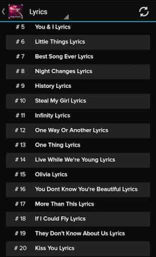 One Direction Songs&Lyrics 2
