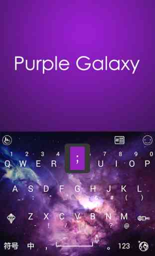 Purple Galaxy Keyboard Theme 1