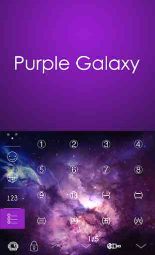 Purple Galaxy Keyboard Theme 2
