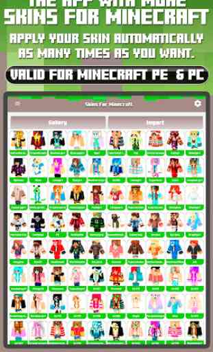 Skins for Minecraft PE & PC 1