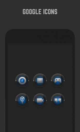Black and Blue Icon Pack 2