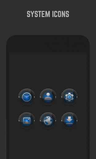 Black and Blue Icon Pack 3