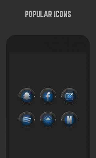 Black and Blue Icon Pack 4