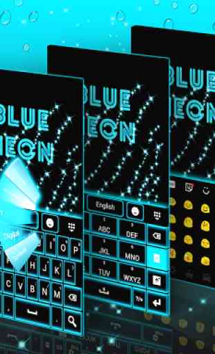 Blue Neon GO Keyboard 1