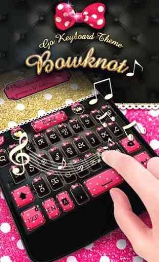 Bowknot GO Keyboard Theme 3