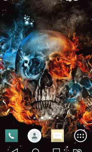 Burning skull live wallpaper 2