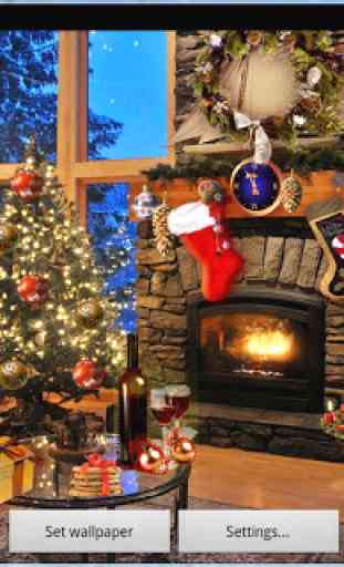 Christmas Fireplace LWP 4