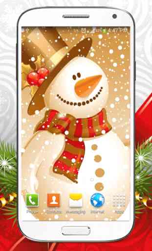 Cute Snowman Live Wallpaper HD 3