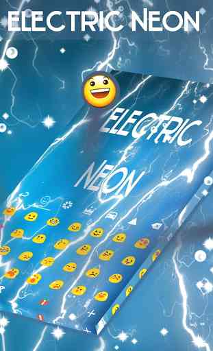 Electric Neon Keyboard Theme 4