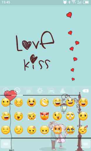 Emoji Keyboard-Love Kiss 3