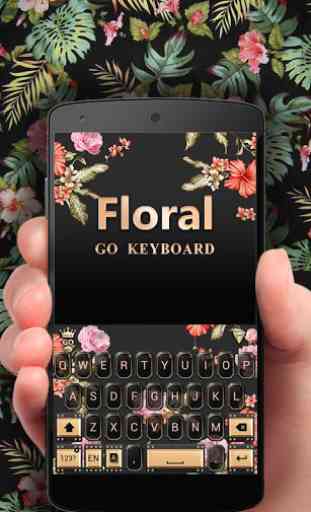 Floral GO Keyboard Theme Emoji 1