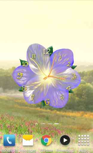 Flower Clock Live Wallpaper 3