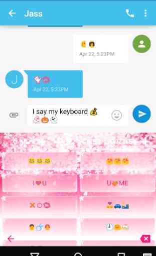 Flower Rain Emoji Keyboard 4