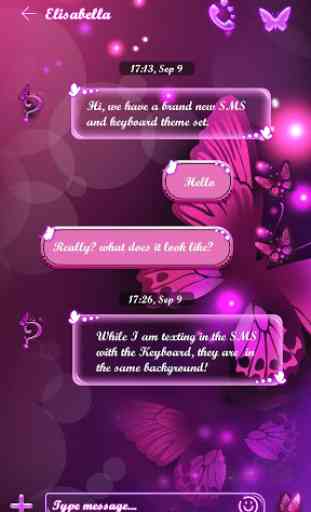 (FREE) GO SMS BUTTERFLY THEME 3