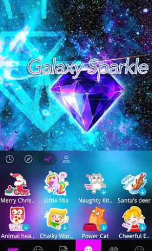 Galaxy Sparkle Kika Keyboard 4