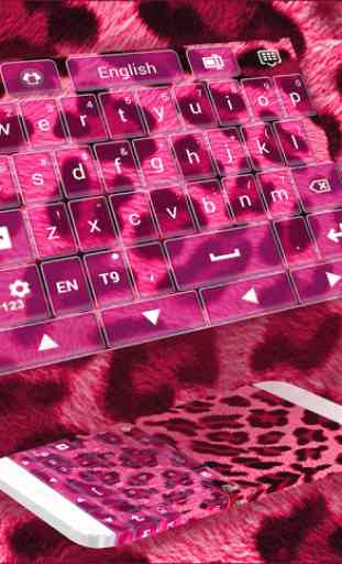 GO Keyboard Pink Leopard Free 4