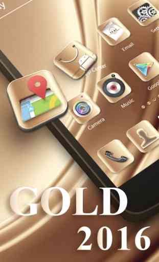 Gold 2016 GO Launcher Theme 1