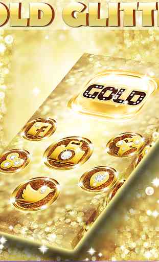 Gold Glitter Go Launcher 2